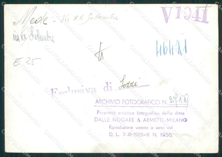 Pavia Mede Via XX Settembre Bozza FG foto cartolina KS7775 – retro