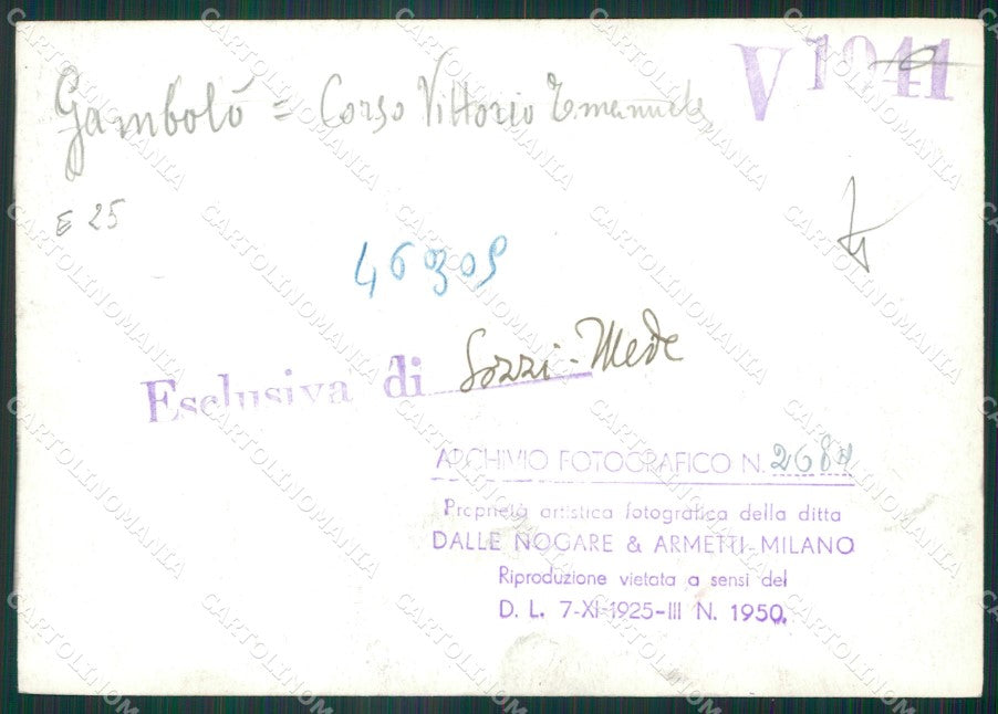 Pavia Gambolò Corso Vittorio Emanuele Banca Bozza FG foto cartolina KS7783 – retro