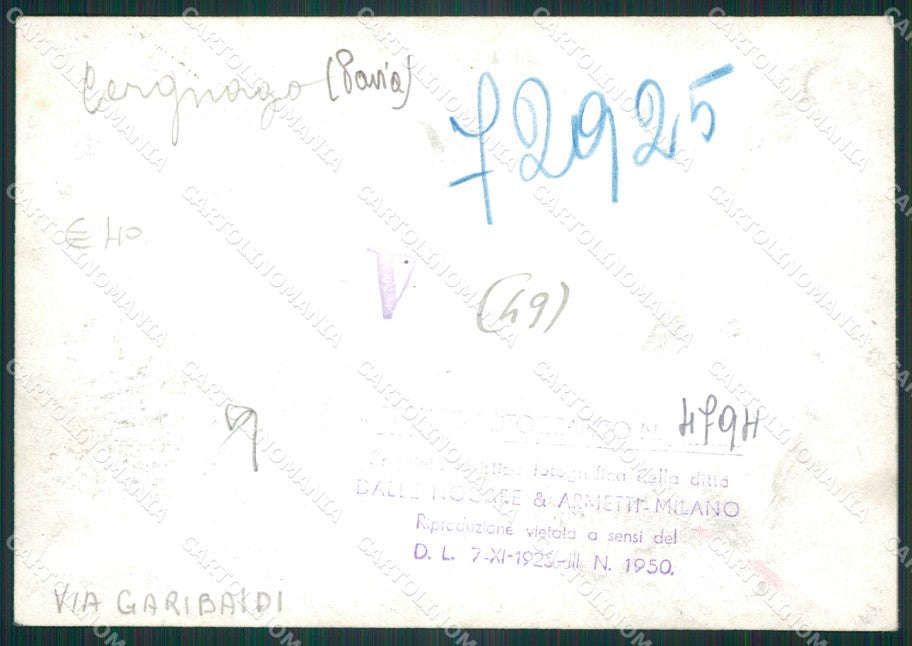 Pavia Cergnago Via Garibaldi Bozza FG foto cartolina KS7784 – retro