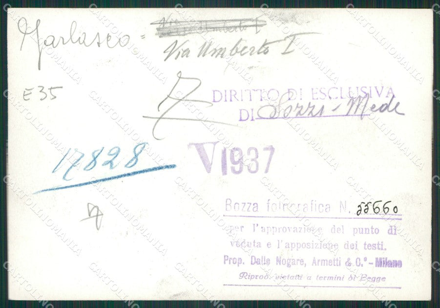 Pavia Garlasco Via Umberto I Bozza FG foto cartolina KS7790 – retro