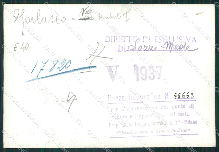 Pavia Garlasco Via Umberto I Bozza FG foto cartolina KS7791 – retro