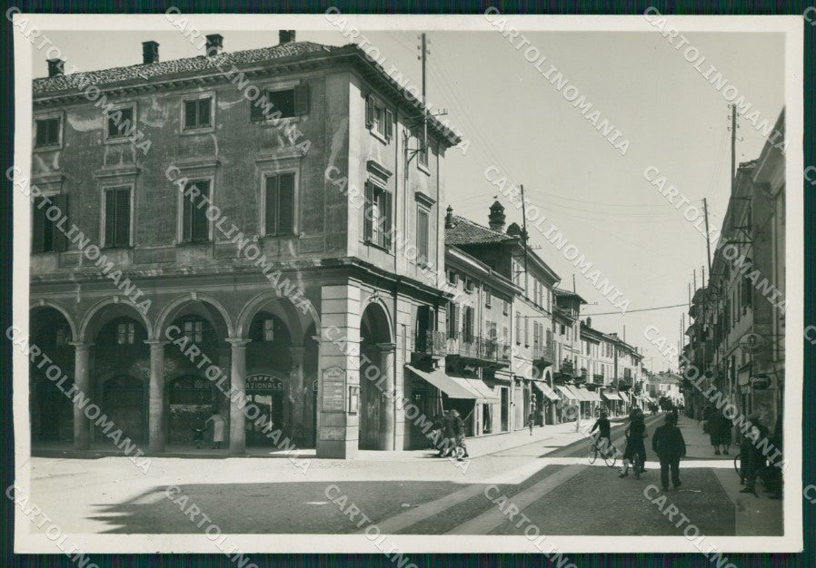 Pavia Garlasco Via Umberto I Portici Bozza FG foto cartolina KS7793 – fronte