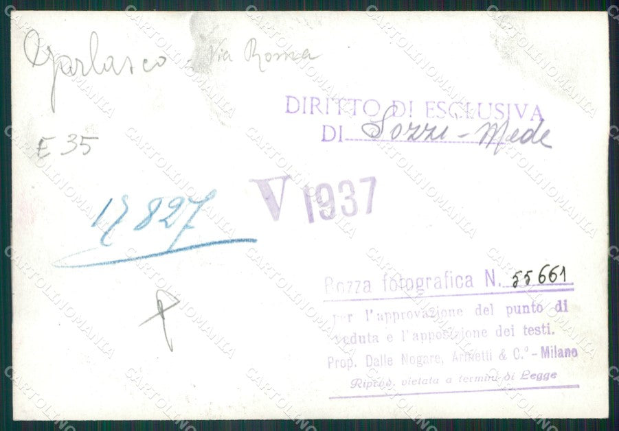 Pavia Garlasco Via Roma Bozza FG foto cartolina KS7797 – retro