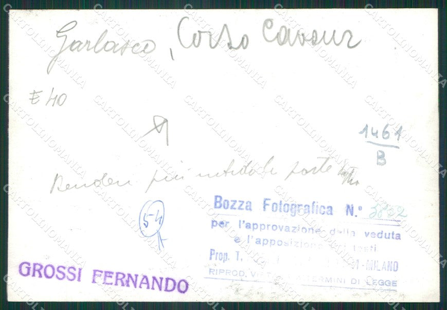 Pavia Garlasco Corso Cavour Bozza FG foto cartolina KS7799 – retro