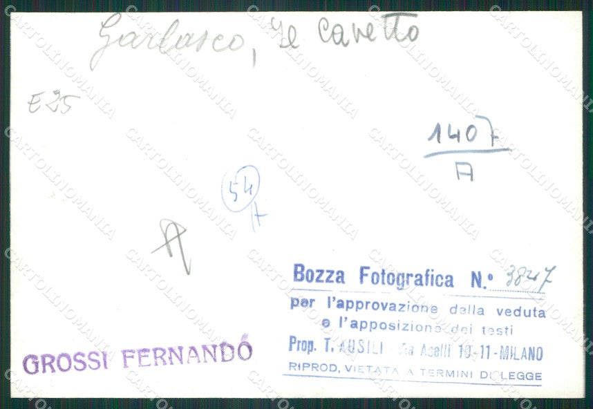Pavia Garlasco Cavetto Bozza FG foto cartolina KS7800 – retro