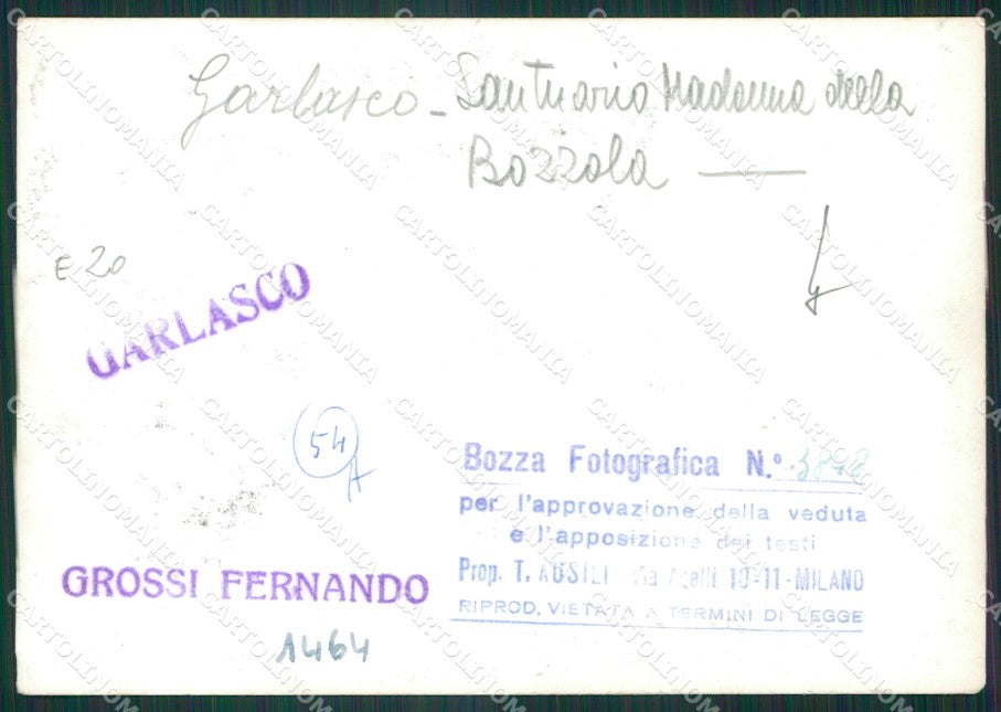 Pavia Garlasco Santuario della Bozzola Bozza FG foto cartolina KS7807 – retro