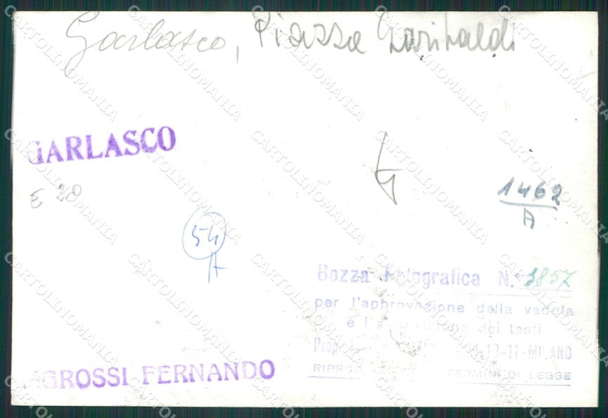 Pavia Garlasco Piazza Garibaldi Bozza FG foto cartolina KS7808 – retro