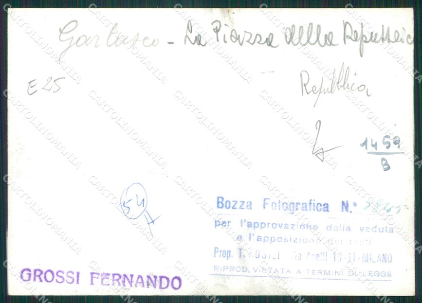 Pavia Garlasco Municipio Bozza FG foto cartolina KS7812 – retro