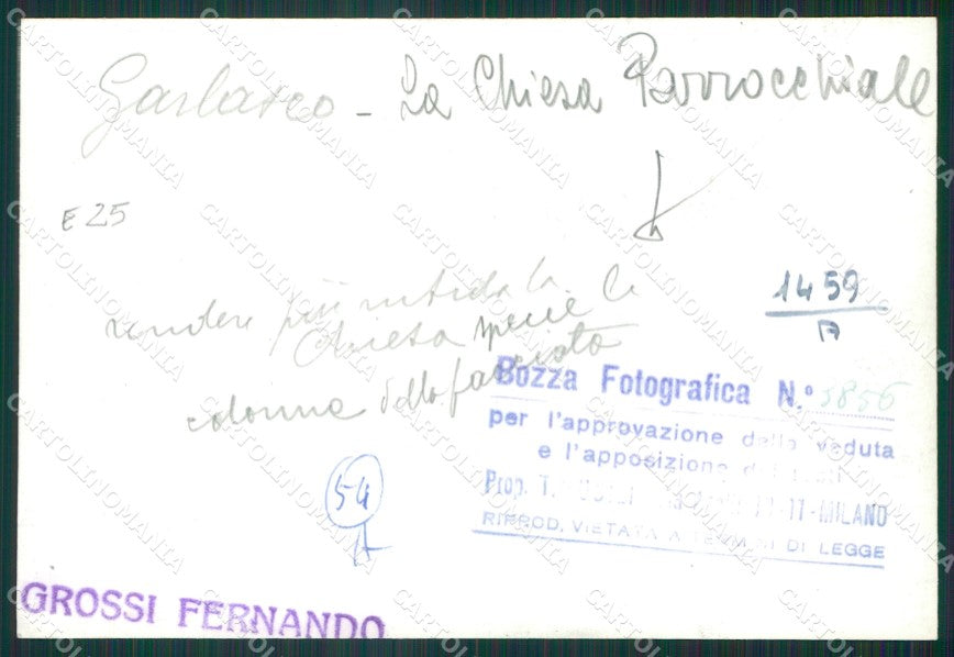Pavia Garlasco Chiesa Parrocchiale Bozza FG foto cartolina KS7813 – retro