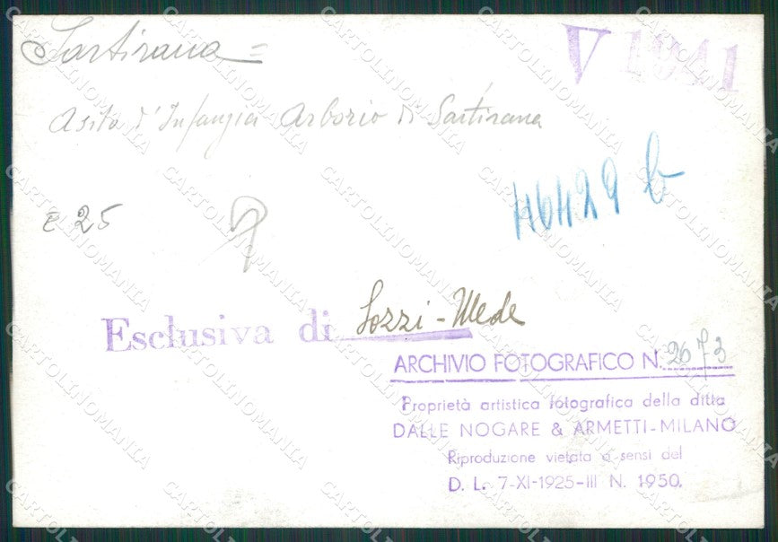 Pavia Sartirana Asilo Alfonso Arborio Bozza FG foto cartolina KS7818 – retro