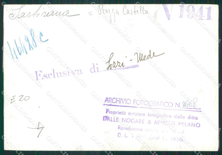 Pavia Sartirana Piazza Castello Bozza FG foto cartolina KS7823 – retro