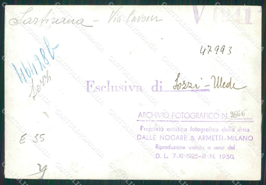 Pavia Sartirana Via Cavour Bozza FG foto cartolina KS7827 – retro
