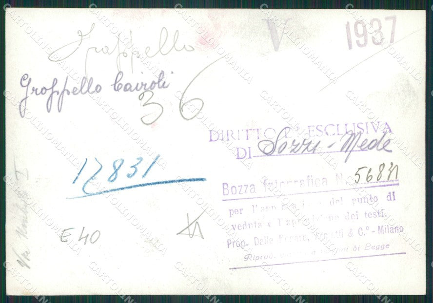 Pavia Groppello Cairoli Via Umberto I Bozza FG foto cartolina KS7835 – retro