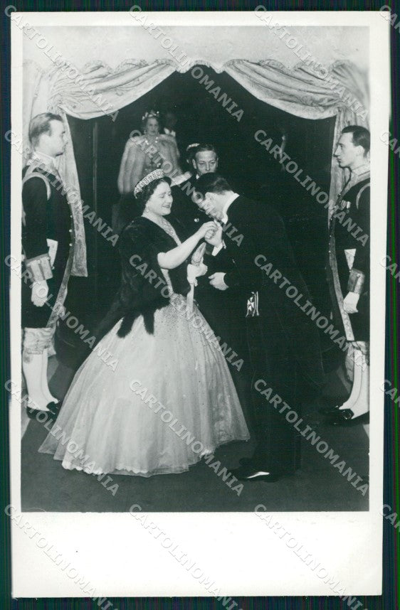 Royalty Netherlands Van Lippe George VI Elizabeth II RPPC postcard KS9586 – fronte
