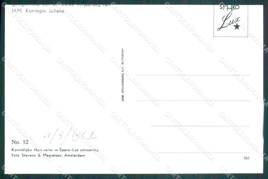 Royalty Netherlands Holland Koningin Juliana TRIMMED RPPC postcard KS9607 – retro