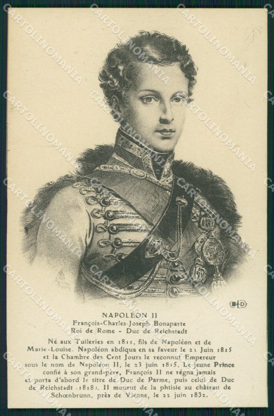 Royalty France Napoleon II real photo cartolina postcard KS9624 – fronte