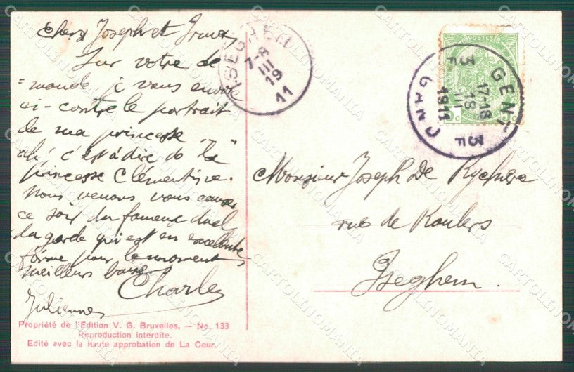 Royalty France Belgium Princess Clementine of Begium RPPC postcard KS9633 – retro