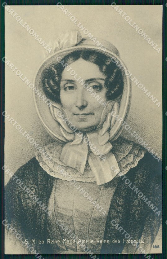 Royalty France House of Bourbon Marie Amelie RPPC cartolina postcard KS9640 – fronte