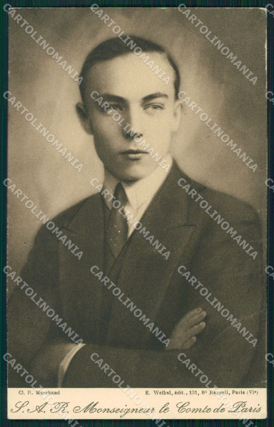 Royalty France Prince Henri Orleans cartolina postcard KS9658 – fronte