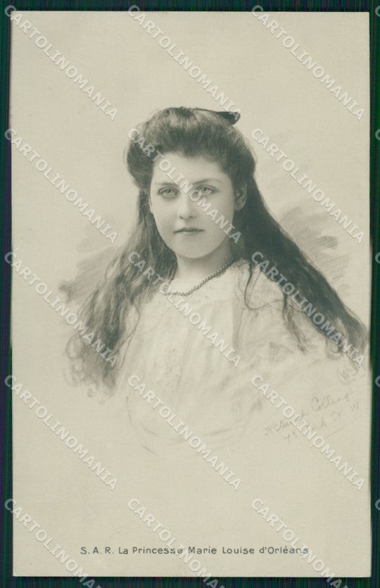 Royalty France Princesse Marie Louise Orleans RPPC cartolina postcard KS9669 – fronte