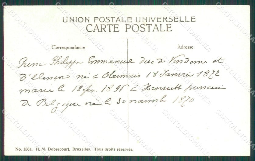 Royalty France Prince Emmanuel Duc de Vendome RPPC cartolina postcard KS9670 – retro