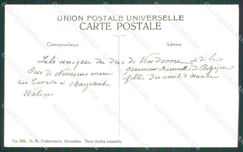 Royalty France Prince Charles Philippe Orleans RPPC cartolina postcard KS9674 – retro