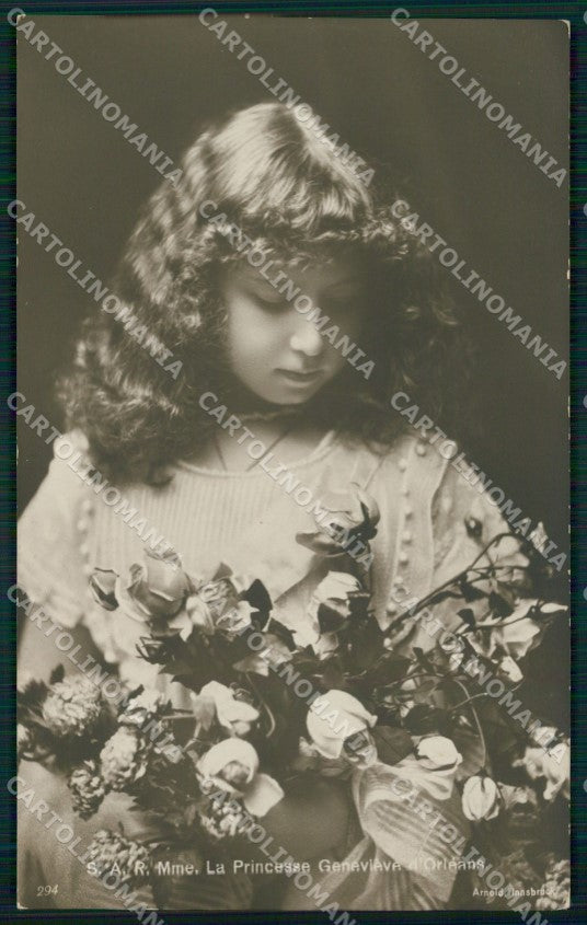 Royalty France Genevieve Orleans real photo cartolina postcard KS9676 – fronte