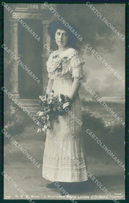 Royalty France Marie Louise Orleans real photo cartolina postcard KS9678 – fronte