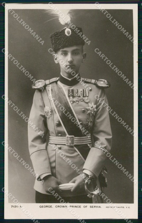 Royalty Serbia George Crow Prince of Serbia real photo cartolina postcard KS9684 – fronte