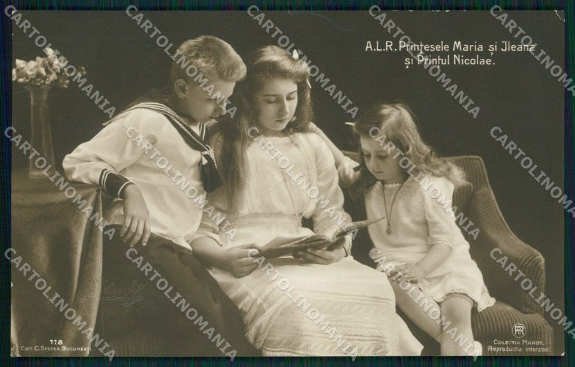 Royalty Romania Marie Ileana Nicolae real photo cartolina postcard KS9731 – fronte