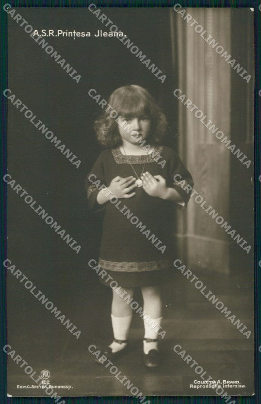 Royalty Romania Ileana real photo cartolina postcard KS9732 – fronte