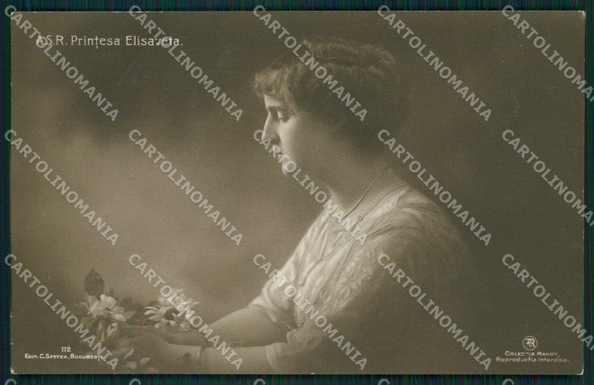 Royalty Romania Elisabeth real photo cartolina postcard KS9737 – fronte