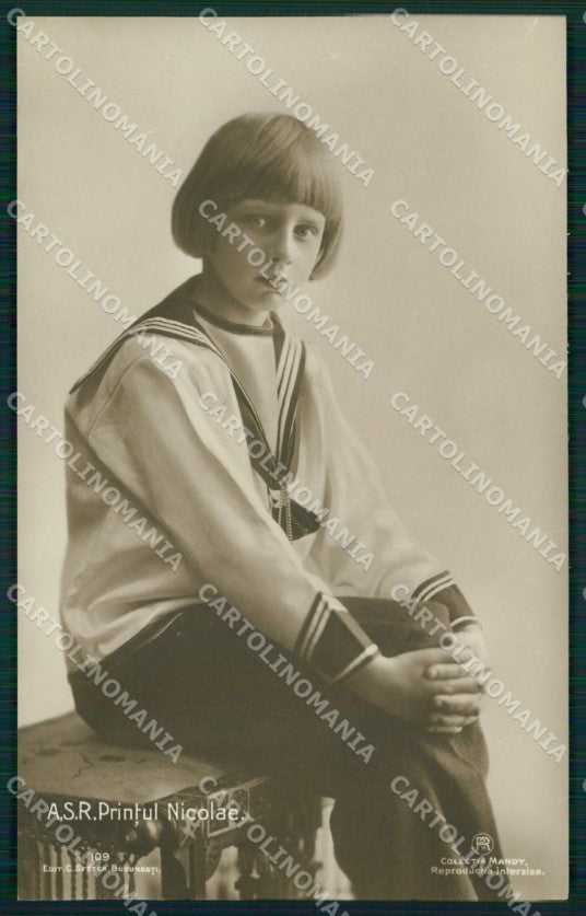 Royalty Romania Nicolae real photo cartolina postcard KS9739 – fronte