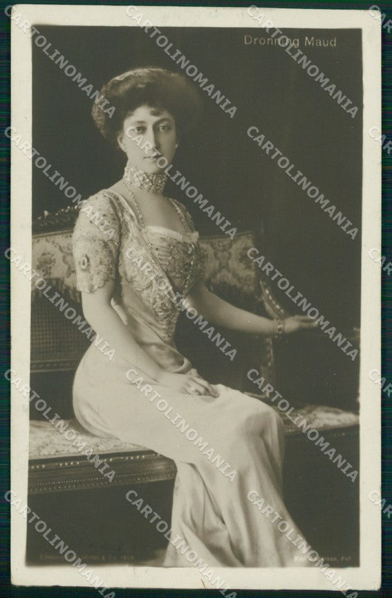 Royalty Norway Queen Maud of Wales real photo cartolina postcard KS9765 – fronte