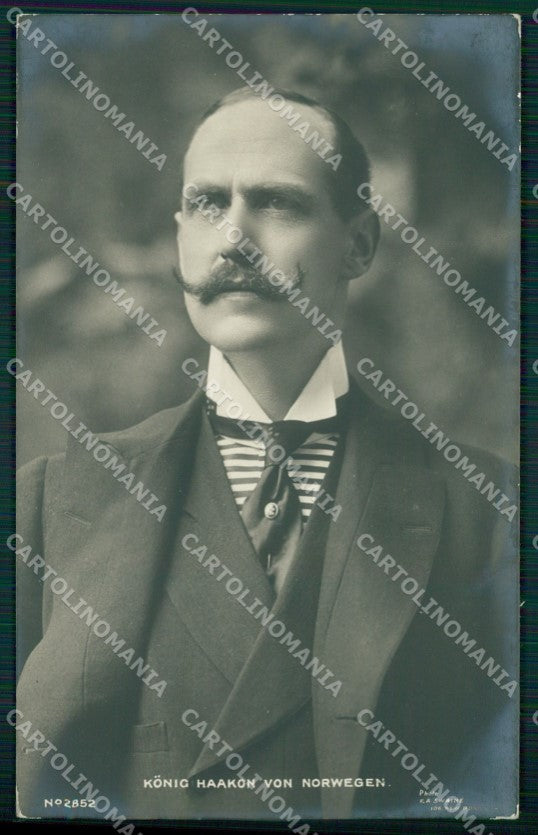 Royalty Norway Haakon VII real photo cartolina postcard KS9772 – fronte