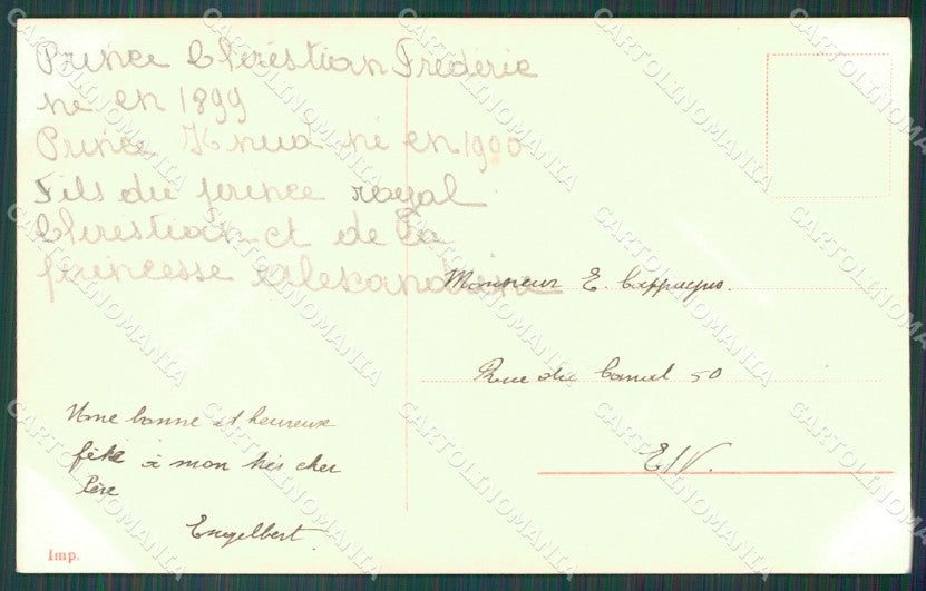 Royalty Denmark King Christian X Dronning Alexandrine RPPC postcard KS9806 – retro