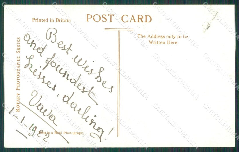 Royalty Denmark King Christian X Dronning Alexandrine RPPC postcard KS9808 – retro