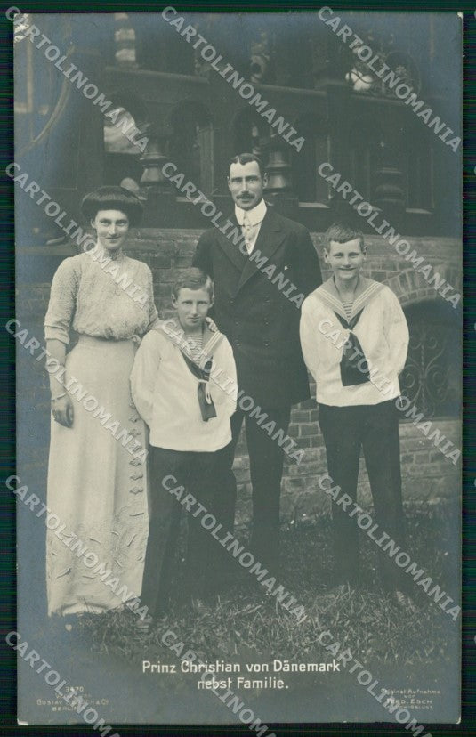 Royalty Denmark King Christian X Dronning Alexandrine RPPC postcard KS9811 – fronte
