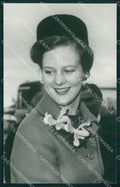 Royalty Denmark Royalty Queen Margrethe II WHITE BACK size RPPC postcard KS9878 – fronte