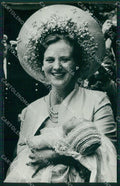 Royalty Denmark Royalty Queen Margrethe II WHITE BACK size RPPC postcard KS9891 – fronte