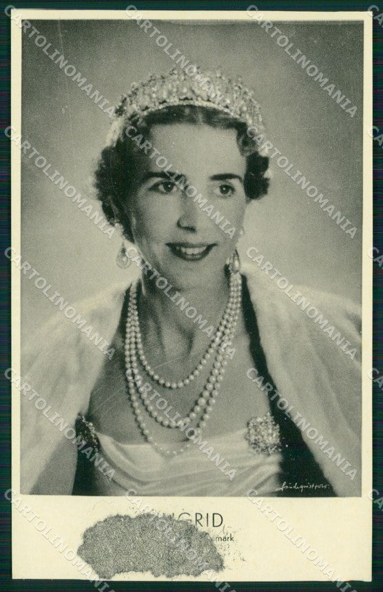 Royalty Denmark Royalty Ingrid of Sweden INK SPOT cartolina postcard KS9906 – fronte