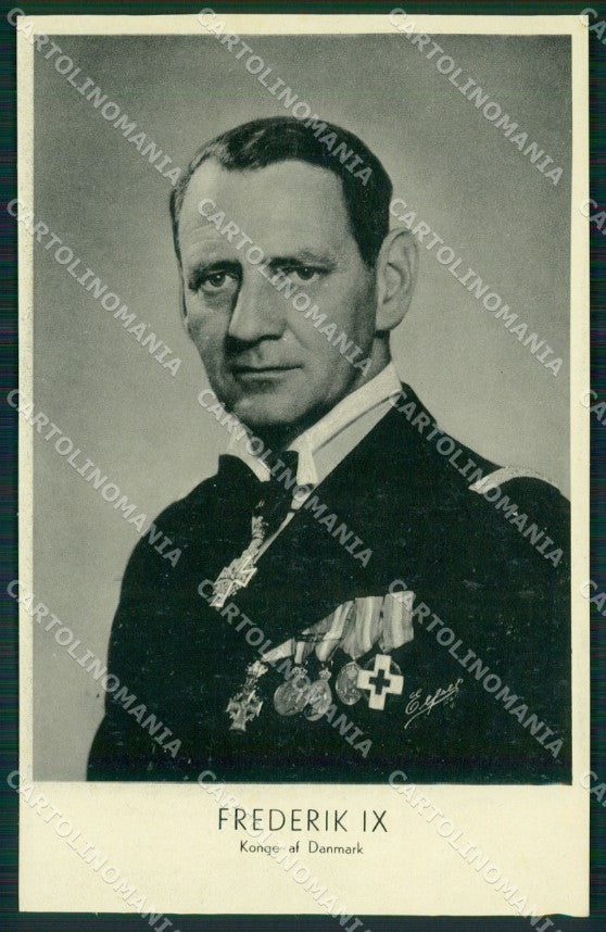 Royalty Denmark Royalty Frederik IX cartolina postcard KS9907 – fronte