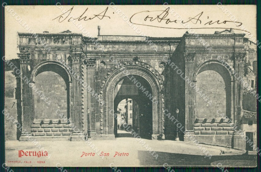 Perugia Città Porta San Pietro cartolina KVM0005 – fronte