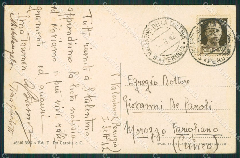 Perugia Città cartolina KVM0011 – retro