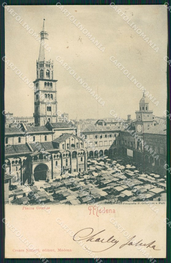 Modena Città RIFILATA cartolina KVM0151 – fronte