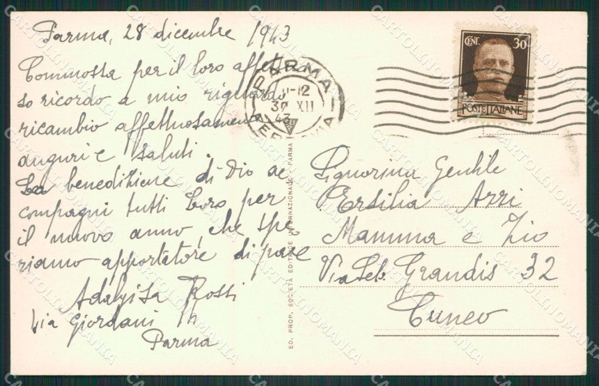 Parma Città cartolina KVM0186 – retro