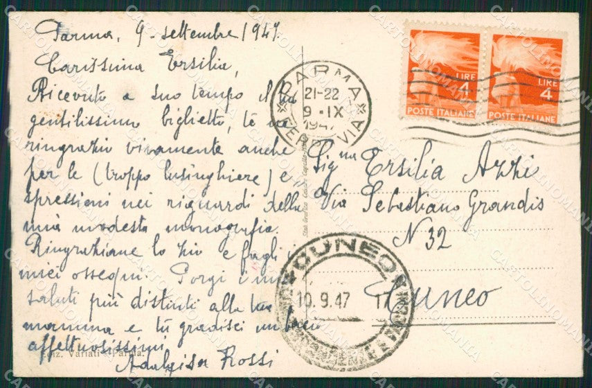 Parma Città cartolina KVM0193 – retro