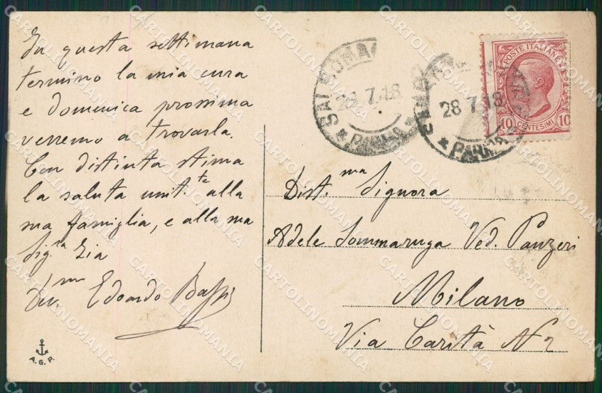 Parma Salsomaggiore cartolina KVM0207 – retro