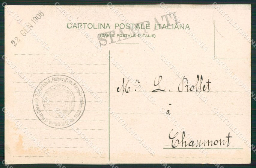 Perugia Foligno Garibaldi cartolina KVM0220 – retro