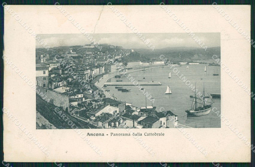 Ancona Città PIEGATA cartolina KVM0256 – fronte